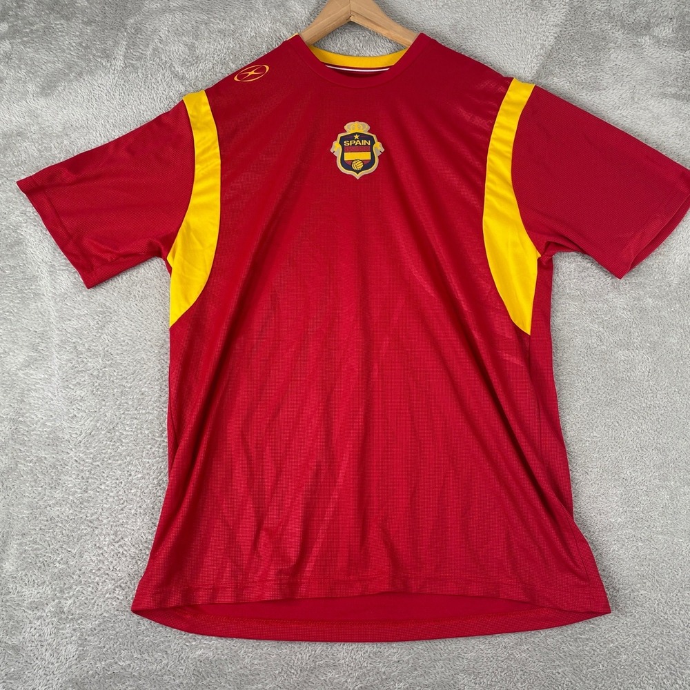 Spain National Team Shirt Mens XL Red Soccer Jersey Xara Sportswear Football